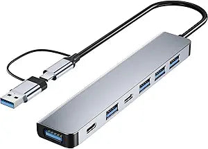 PANPEO 7-in-1 USB C Hub USB 3.0 5Gbps for MacBook PC