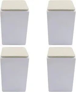 4" Self Adhesive Bed and Furniture Risers, White, 4 PCS