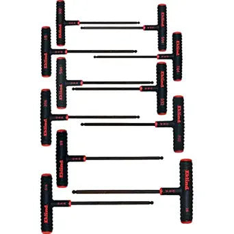 Eklind Tool 60811 Power-T Handle Ball-Hex Key allen wrench- 11pc set SAE Inch Sizes 5/64-3/8 9in