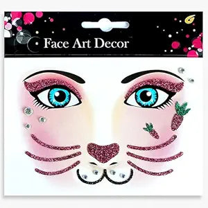 Easter Bunny Face Gems Face Jewels Stickers Cute Rabbit Self Adhesive Eye Body Face Nail Hair Crystal Rhinestones for Makeup Festival Glitter Face Art Decor 2Sheet (bunny2)