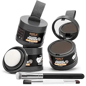 5PCS Root Cover Up Powder for Women, Root Touch Up Hair Color for Gray Coverage, Hairline Powder Instantly Conceals Hair Loss Thinning Hair Bald Spot for Bald Spots, Eyebrows, Beard Line (Dark Brown)
