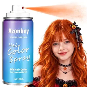 Orange Hair Spray for Kids Women Men, Washable Temporary Hair Color Spray
