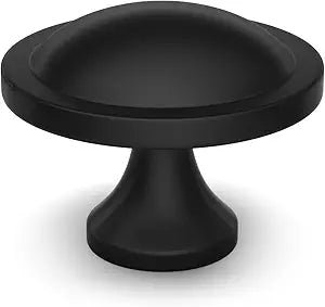 30 Pack Cabinet Knobs Black Round Mushroom Hardware Cabinet Knob for Dresser Drawer Diameter 1-1/2 Inch