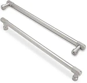 6 Pack 10 Inch(256mm) Brushed Satin Nickel Kitchen Cabinet Handles Knurled Cabinet Pulls Sliver Drawer Pulls Cabinet Hardware Kitchen Handles Drawer Pulls Dresser Handles