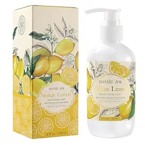 ROMIIE ZOI Daily Hand & Body Lotion with Moisturizing Shea Butter - Sicilian Lemon - 236 ML / 8 FL OZ