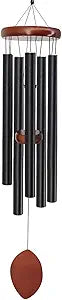 ASTARIN 36" Large Wind Chimes Outdoor Deep Tone Memorial WindChimes with 5 Tuned Aluminum Tubes, Heavy-Duty Metal Wind Chime for Garden, Patio, Yard, Sympathy & Funeral Gift (Black)