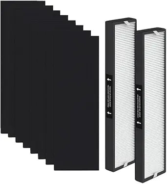 Nispira 2-set 182550 Filter Replacement Compatible with Bionaire BAP536UV-U Holmes HAP537UV / 2141139 Air Purifier, 2 HEPA 8 Pre Filters