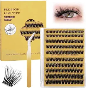 Press On Lashes No Glue Needed 120 Pcs Self Adhesive Eyelash Clusters