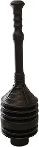 Dependable Industries inc. Essentials Accordion Toilet Plunger High-Force Clog Remover for Toilets, Sinks, Tubs and Showers, Black