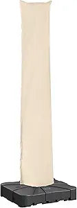 Patio Cantilever Umbrella Cover with Zippe Outdoor Waterproof UV Resistant Offset Table Umbrellas Cover for Pool Deck Garden Backyard, Beige