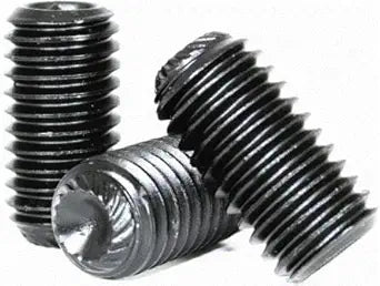 Set Screws, Cup Point - Knurled, M4-0.7 x 4mm, Alloy Steel, Hex Socket, (Quantity: 50) Coarse Thread, M4 Grub/Blind/Allen/Headless Screw, Length: 4mm
