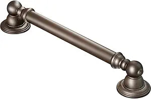 Moen YG5412ORB Bathroom Safety 12-Inch Stainless Steel Traditional Bathroom Grab Bar, Oil-Rubbed Bronze