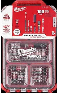 Milwaukee Shockwave 100pcs Impact Driver Bit Set Packout