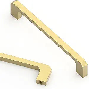 Asidrama 10 Pack 5 Inch(128mm) Brushed Gold Cabinet pulls Kitchen Cabinet Handles, Brush Brass Cabinet Pulls Kitchen Cabinet Hardware for Cupboard Drawer Pulls