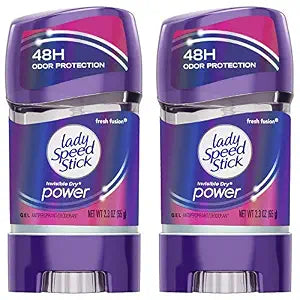 Lady Speed Stick 48HR Antiperspirant Deodorant Gel Fresh Fusion 2.30 oz (Pack of 2)