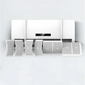 Air Conditioner Deflector,8-Blade 360 Adjustable Mini Split Deflector Anti Direct Blowing Change Wind Direction for Wall Mounted Air Conditioners,White