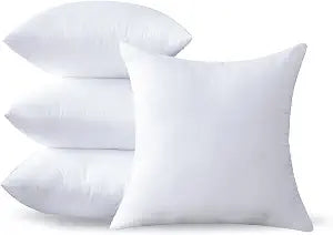 22 x 22 Pillow Insert Set of 4 - Premium Soft and Fluffy 22 Inch Large Sofa Decorative White Square Throw Pillow Inserts Stuffing for Living Room Couch and Bedroom Interior Cushions