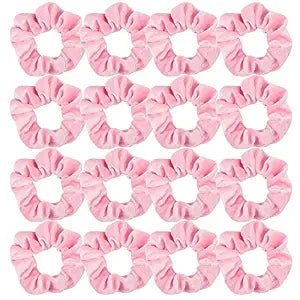 Semato 16 Pcs Velvet Pink Scrunchies for Hair Galentines Gifts Hair Ties Ropes for Women and Girls Hair Accessories