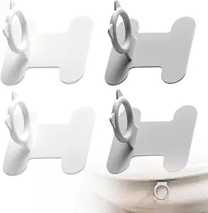 Toilet Seat Lifter Set 4 Pcs Silicone Toilet Lid Lifter, Non-Touch Design for Clean Bathroom Experience, Easy Installation, for Home, Office, and Hotel Use (White, Gray)