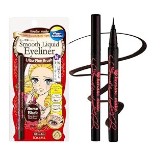 Heroine Make KissMe Smooth Liquid Eyeliner | 0.1mm tip | Brown Black