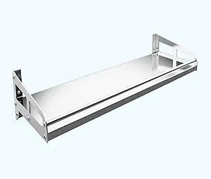 Wall Mount Metal Wall Shelf Kitchen Spice Condiment Racks 304 Stainless Steel fit Storage Rack Bedroom Bathroom Living Room Shelves (Length23.6 width5.9)