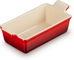 Le Creuset Stoneware Heritage Loaf Pan, 9" x 5" x 3" (1.5 qt.), Cerise