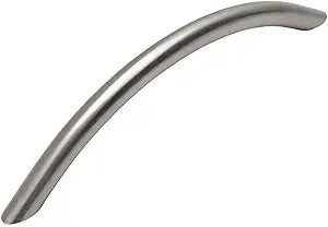 10 Pack - Cosmas 801-128SN Solid Steel Satin Nickel Arch Bow Cabinet Hardware Bar Handle Pull - 5" (128mm) Hole Centers