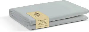 Linen Home 100% Cotton Percale 1 Flat Sheet, King Size - Crisp, Cool and Strong Bed Linen, Luxury Breathable Sheet, Blue Duck Egg