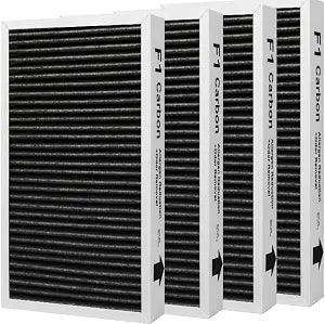 4 Packs F1 Carbon Allergen Reduction+Odor Removal, F1 HEPA Replacement Filter for Air Purifier Compatible with 3M Filtrete C01 T02 Room Air Purifier FAP-C01-F1&FAP-T02-F1