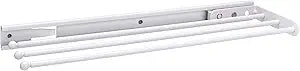 Rev-A-Shelf Under Sink Hand Towel Holder for Kitchen and Bathroom Cabinets, Pullout Extension Three Prong Wire Dish Rag Rack Hanger, White, 563-47