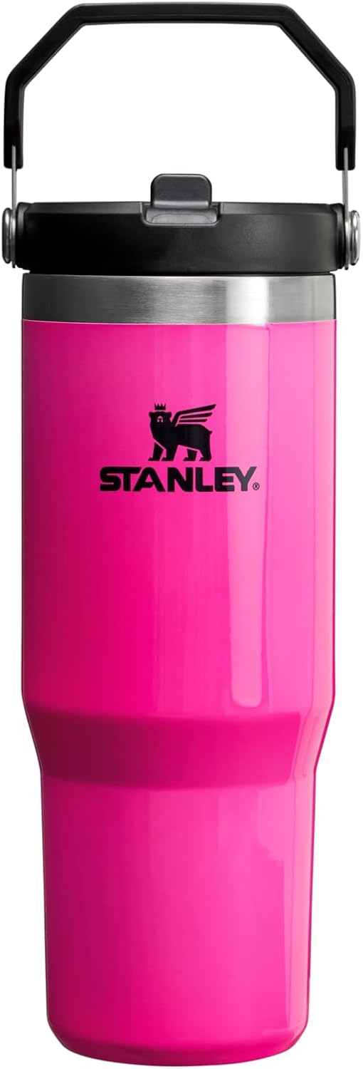 The Neon IceFlow™ Flip Straw Tumbler | 30 OZ - Stanley Create, Electric Pink