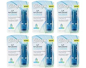 Blistex Lip Infusions Hydrate Lip Moisturizer 0.13 Ounce (6 Pack)