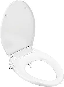 Delta 833004 Elongated Soft Close Bidet Seat with Manual Control Self-Cleaning Wand - White