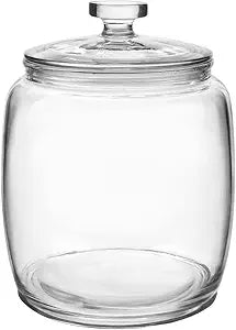 Daitouge 2.5 Gallon Glass Jars with Lids, Large Cookie Jars with Wide Opening, 1 Pack Glass Storage Jars with Lids for Kitchen, Great for Storage Flour, Rice, Sugar, Pasta, Candy