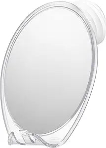 HONEYBULL Fogless Shower Mirror with Suction Mount & Swivel Anti-Fog Acrylic Bathroom Mirror for Shaving Built-in Razor Holder, Easy Install, Home Shower Accessory (Extra-Large)