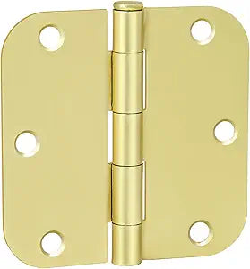 goldenwarm 18-Pack 3.5 Inch Polished Brass Door Hinges - 3-1/2'' x 3-1/2'' Hinges with 5/8'' Radius Corners - Bright Gold Interior Door Hardware
