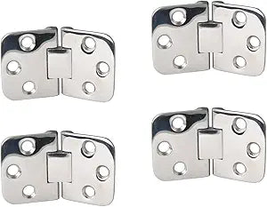 Marine 316 Stainless Steel Boat Hinge Self-Supporting Folding Table Hinges Home Flap Tables Furniture Hardware Folding Table Hardware (4pcs)