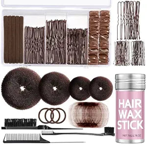 Bun Maker, Hair Bun Maker,Donut Bun Maker Set,Dark Brown