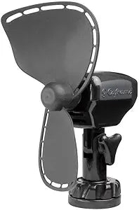 Caframo Ultimate. 12V Lighter Plug Fan for Boats and Campers. Easy to Clean. Black, 5.25" x 2.5" x 8.0"