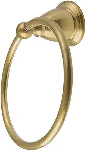 Kingston Brass BA1754BB Heritage 6-Inch Towel-Ring, Brushed Brass 7.13 x 6.13 x 3.38