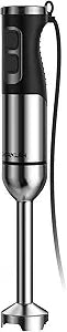 1000W Powerful Immersion Blender Handheld, 2026 New Update Hand Blender with 25-Speed and Heavy-Duty Copper Motor (Silver)