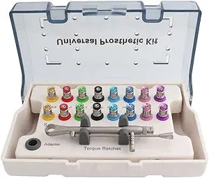 DENTASOP Dental Implant Restoration Tool, Colored Prosthesis Kit Universal Implant Repair Tool Kit with 16pcs Screwdrivers