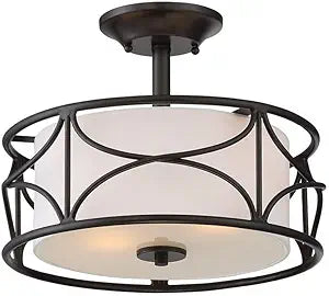 DESIGNERS FOUNTAIN Avara 2-Light Semi Flush Mount Ceiling Light, Oil Rubbed Bronze, 88611-ORB