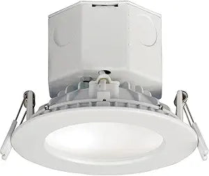 Maxim Lighting Cove 4" Recessed Light | White Finish | White Glass Shade | Transitional Recessed Light | Ideal for Kitchens, Hallways & Living Rooms | Dimmable | 57792WTWT