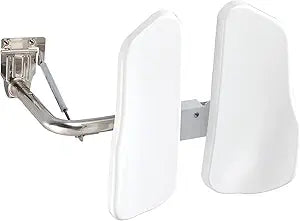 Movable Position Toilet Back Support 2-Panel Backrest Toilet Assistance for Elderly Lumbar Support for Bathroom Ultra-Comfortable Bathroom Toilet Support Accessible Handicap Toilet Aid