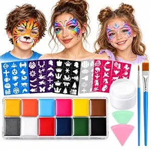 Face and Body Paint Kit, Face Paint Palette for Halloween, Cosplay Parties