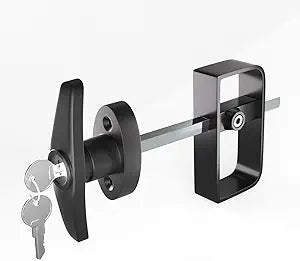 4Pack Shed Lock, 5-1/2" Steam with 8 Keys, Shed Door Latch, Door Lock Latch, Shed Door Hardware- Black (4)