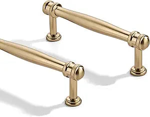 10 Pack 4 inch(102mm) Center to Center Champagne Bronze Cabinet Pulls Solid Cabinet Hardware Heavy-Duty Drawer Pulls Kitchen Handles for Cabinets Cupboard Handles