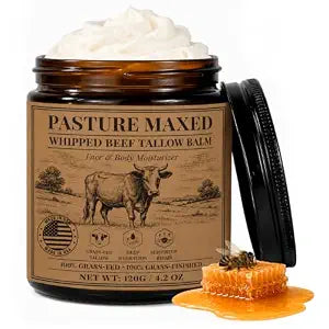 Beef Tallow for Skin, Face and Body Honey Balm, Made in USA