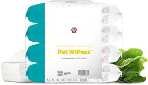 Pet Parents Pet WiPees Dog All Purpose + Skin & Coat Pet Wipes, Pet Wipes for Dogs, Dog Wipes & Puppy Wipes, Paw Wipes for Dogs (100 Count (Pack of 4), Calming)